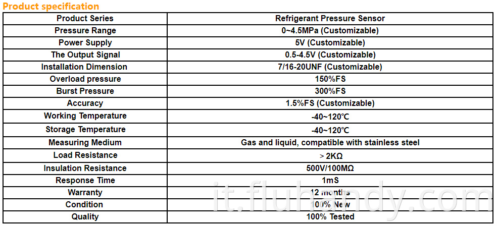 HM8400S Refrigerant Pressure Sensor